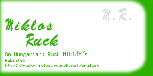 miklos ruck business card